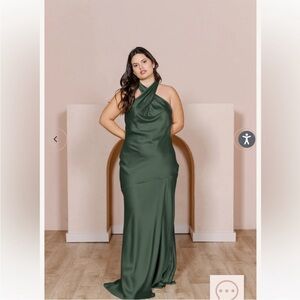 Revelry halter bridesmaids dress